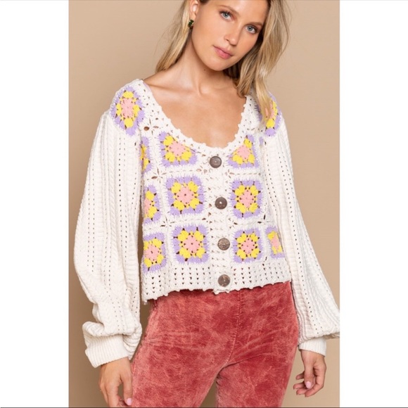 Soft Chenille Button-Up Cardigan Sweater - Picture 2 of 7